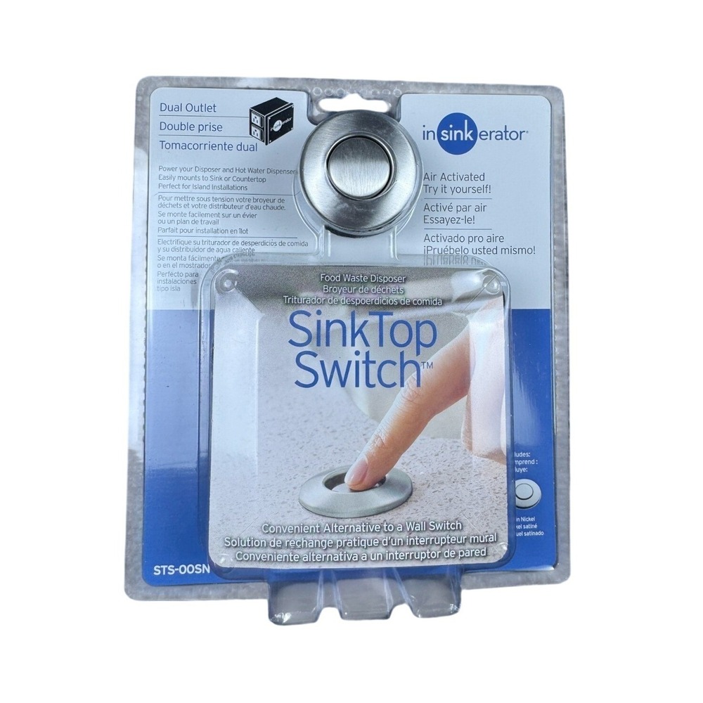 New InSinkErator STS-OOSN Dual Outlet Double Prise Waste Disposer SinkTop Switch